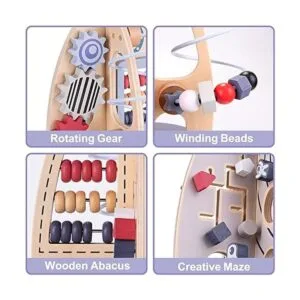 Wooden Activity Motor Skills Cube Baby Toy Montessori_5