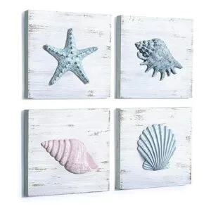 TideAndTales Juego de 4 conchas y decoraciones 3D_1