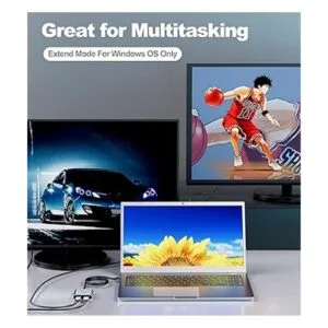 USB C to Dual DisplayPort MST Hub Splitter Dual 4K 60Hz_2