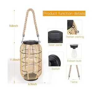 Livinlarge Linterna solar para colgar al aire libre gran_2