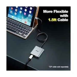 USB C to Dual DisplayPort MST Hub Splitter Dual 4K 60Hz_4
