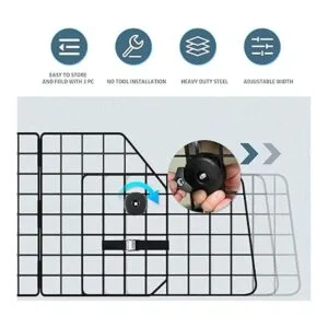 FEED GARDEN Barrera ajustable para perros para SUV autos_3