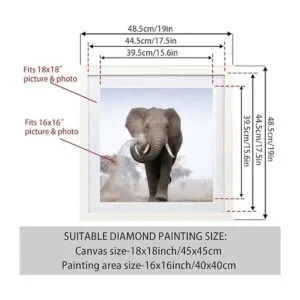 WOFFMX Marcos de fotos con diamantes de 16 x 16 pulgadas_2