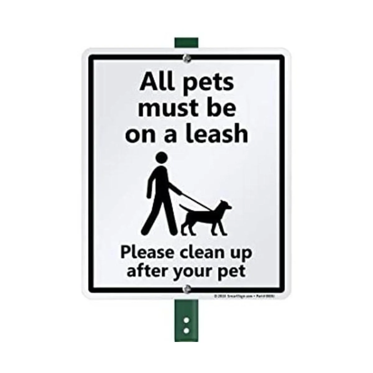 SmartSign All Pets must Be On A Leash Yard Sign Please_1