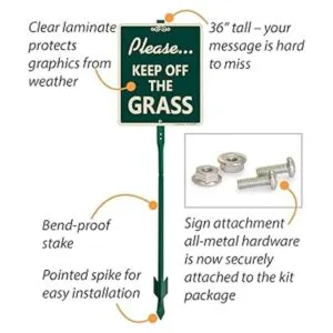 SmartSign Letrero de patio Please Keep Off The Grass de_5