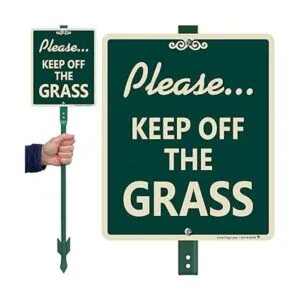 SmartSign Letrero de patio Please Keep Off The Grass de_2