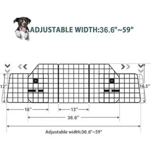 FEED GARDEN Barrera ajustable para perros para SUV autos_4