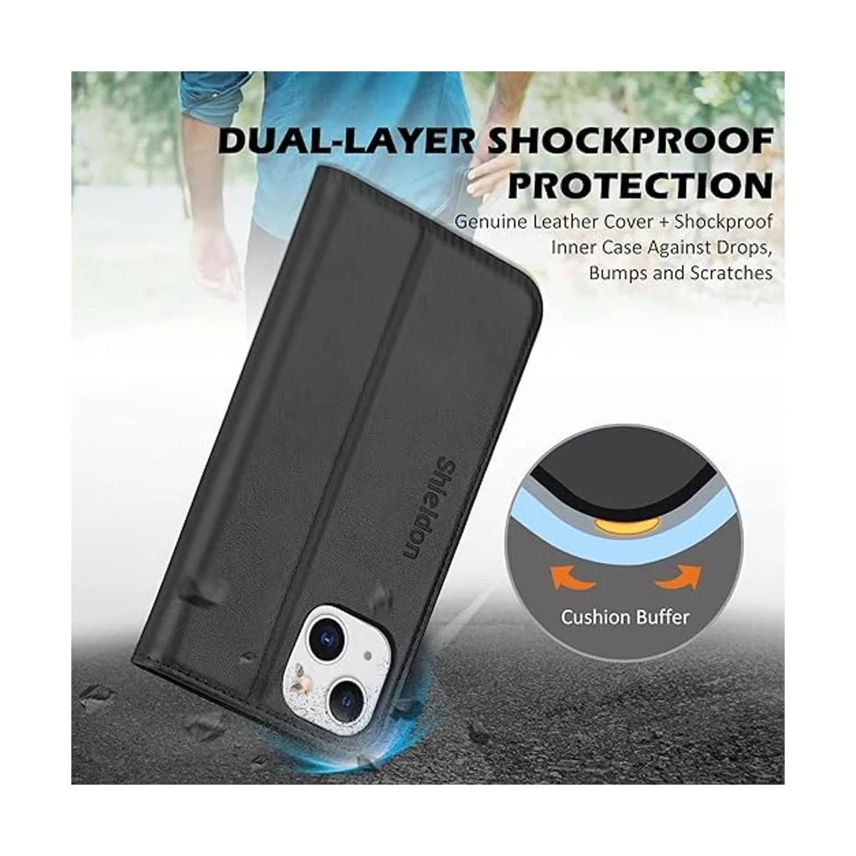 SHIELDON Funda para iPhone 14 de 6.1 pulgadas 5G funda de_5