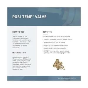 Moen T187 Chateau llave monomando PosiTemp con regulador_3