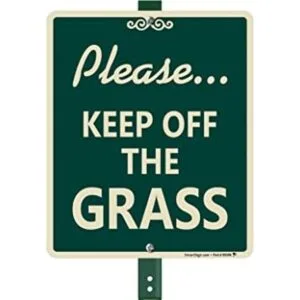 SmartSign Letrero de patio Please Keep Off The Grass de_1