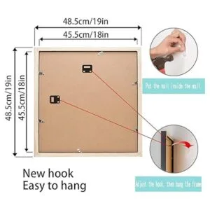 WOFFMX Marcos de fotos con diamantes de 16 x 16 pulgadas_4