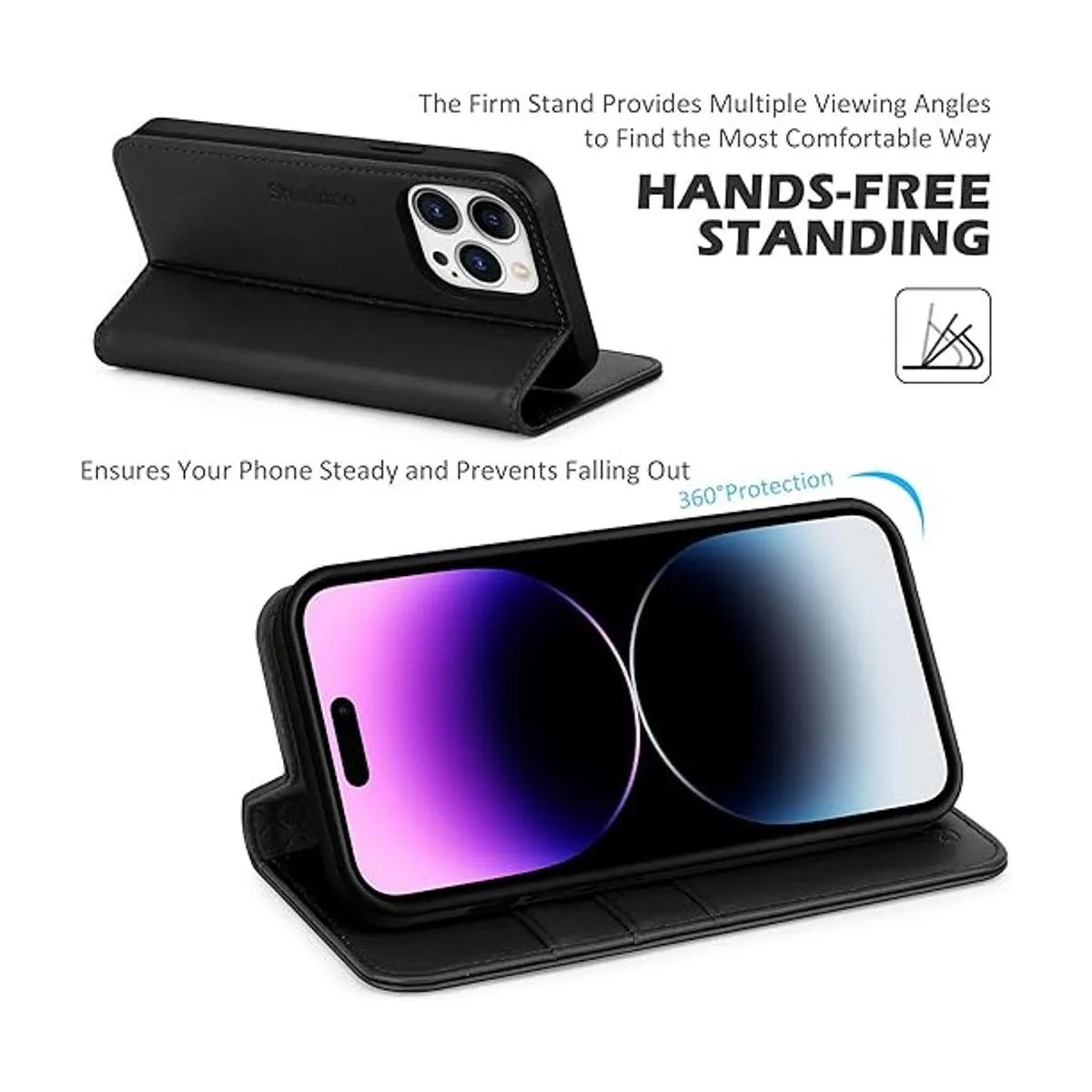 SHIELDON Funda tipo cartera para iPhone 14 Pro 5G 2022 de_4