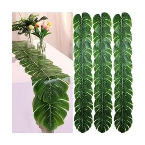 Camino de mesa artificial de hojas de palma de 72_1