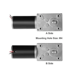uxcell Motor de engranaje de gusano de eje doble DC 12V_5