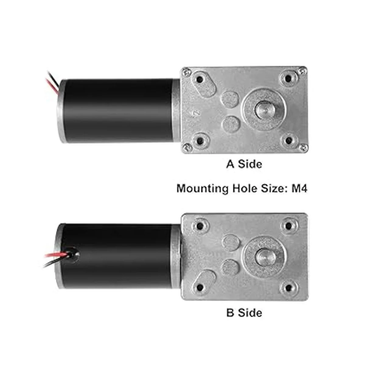uxcell Motor de engranaje de gusano de eje doble DC 12V_5