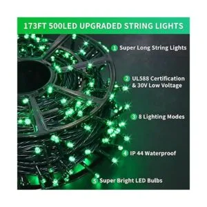 JMEXSUSS Luces de Halloween verdes para exteriores 173_2