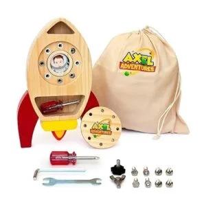 Montessori Juego de tablero de destornilladores tuercas_4