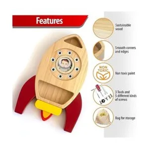 Montessori Juego de tablero de destornilladores tuercas_3