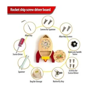 Montessori Juego de tablero de destornilladores tuercas_5