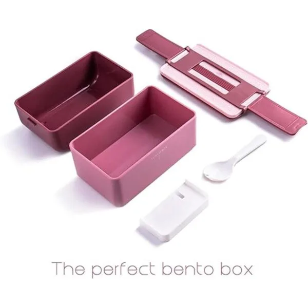Juego de lonchera Bento con bolsa de almuerzo_4