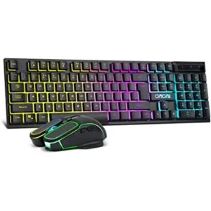 Teclado inalámbrico para juegos y mouse RGB_1
