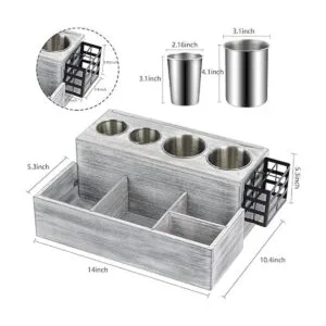 TRSPCWR Hair Tool Organizer Wooden Hair Dryer Holder and_5