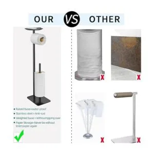 FEILERN Soporte de papel higiénico para baño dispensador_4