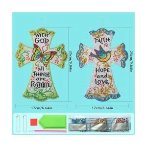 Paquete de 2 kits de pintura de diamante cruzado 5D DIY_2