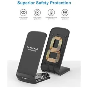 NANAMI Cargador inalámbrico paquete de 2 Soporte de_3