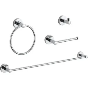 BGL Juego de accesorios de baño cromados 4 piezas_1
