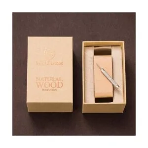 BIOSTON Reloj de madera natural hecho a mano analógico de_7