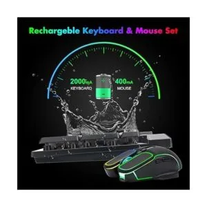 Teclado inalámbrico para juegos y mouse RGB_6