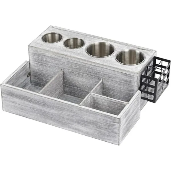 TRSPCWR Hair Tool Organizer Wooden Hair Dryer Holder and_1
