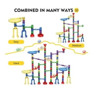 Magicfly Juego de carreras de mármol 127 piezas de pista_3