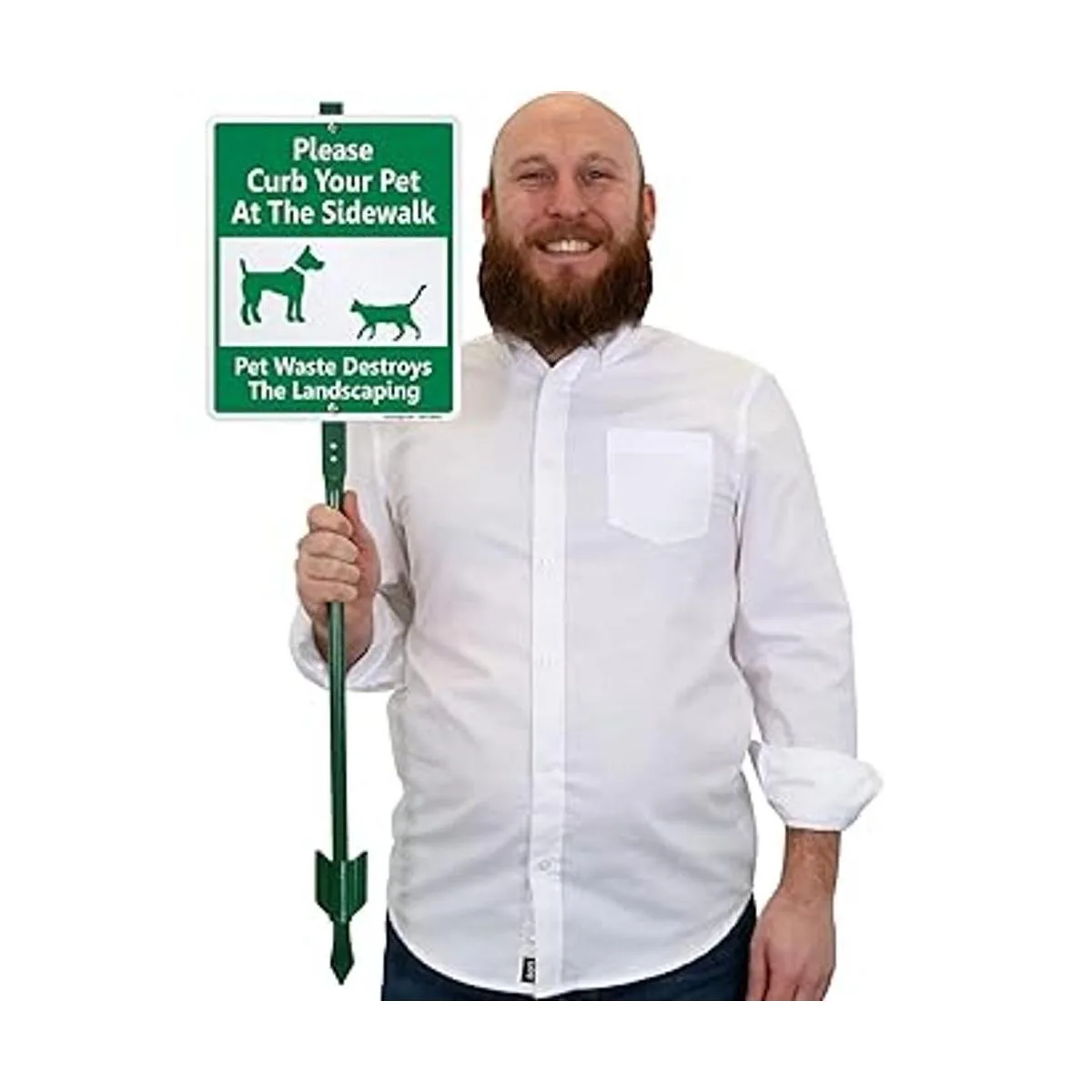 SmartSign Letrero de aluminio de 10.0 x 12.0 in con estaca_2