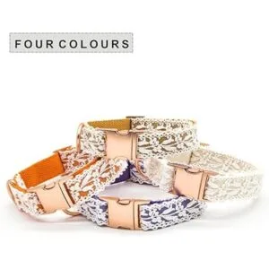 LEKAIGO Juego de collar y correa para perro encaje de_6