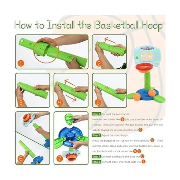 LotFancy Aro de baloncesto para niños pequeños juego de_4