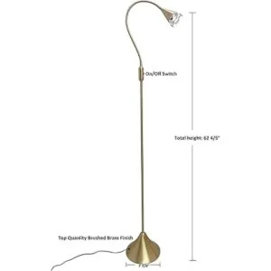 HomeFocus Lámpara de pie LED luz de salón lámpara de_4