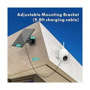 Panel solar para cámara de seguridad recargable con_4