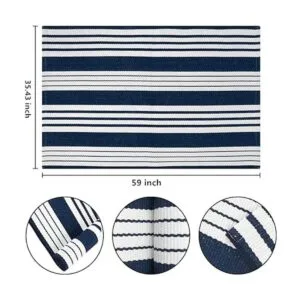 Alfombra de algodón lavable a mano de 3 x 5 pies color_3