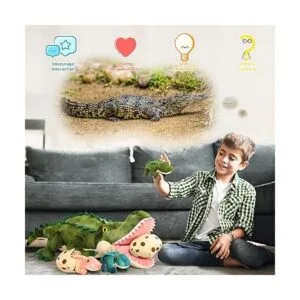 MorisMos Animal de peluche de cocodrilo de 23.6 pulgadas_3