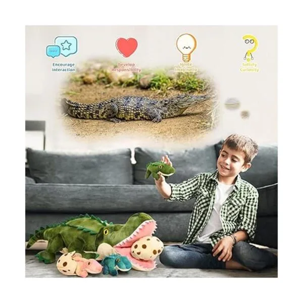MorisMos Animal de peluche de cocodrilo de 23.6 pulgadas_3