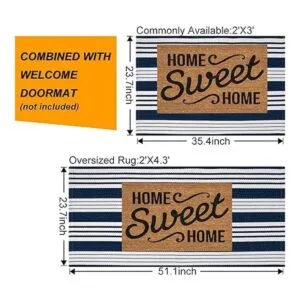 Alfombra de algodón lavable a mano de 3 x 5 pies color_2