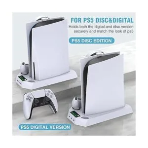 Soporte PS5 y estación de refrigeración con estación de_4
