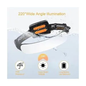 Faro frontal LED recargable súper brillante de 1500_4