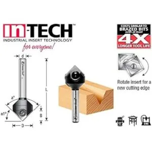 Amana Tool Ranura en V de carburo de inserción InTech_2