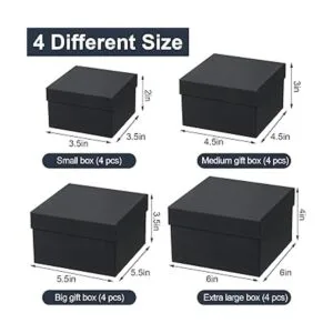 Paquete de 16 cajas de regalo cuadradas con tapas caja de_2