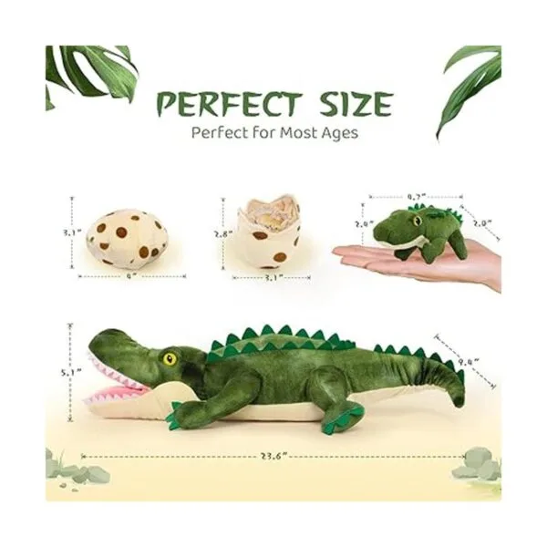 MorisMos Animal de peluche de cocodrilo de 23.6 pulgadas_5
