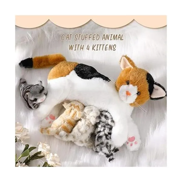Animales de peluche de gato con gatitos de peluche_6