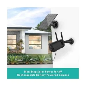 Panel solar para cámara de seguridad recargable con_5